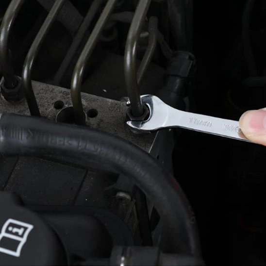 Clé plate à cliquet pour endroit difficile d 'accès