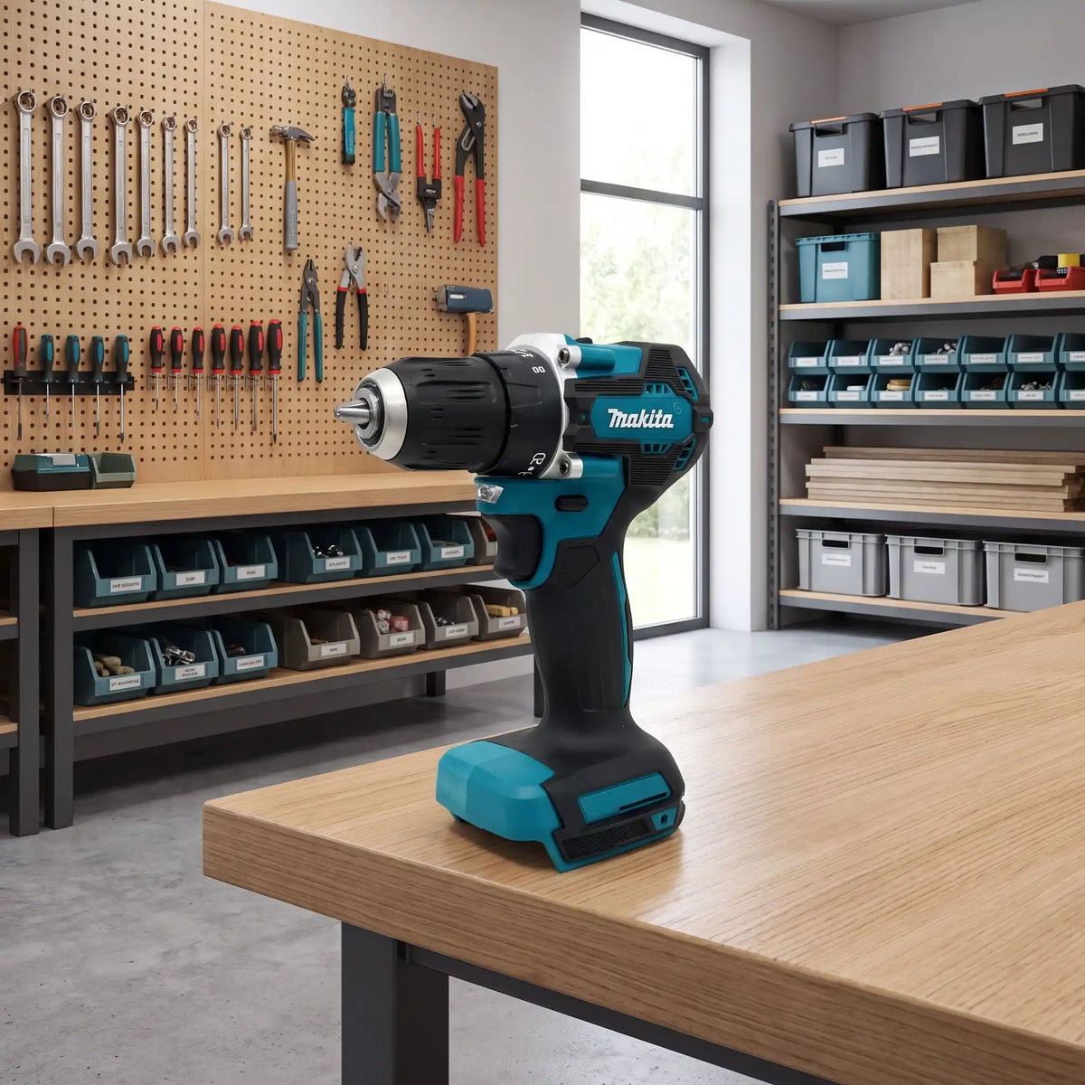 Perceuse dans le garage