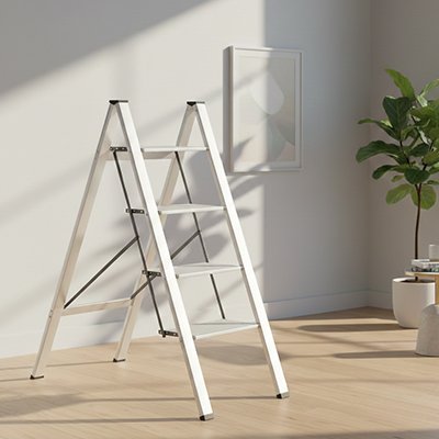 Escabeau 4 marches repliable