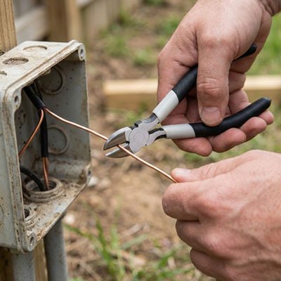 Pince coupante isolation des poignées protégeant contre les contacts électriques accidentels lors d'interventions
