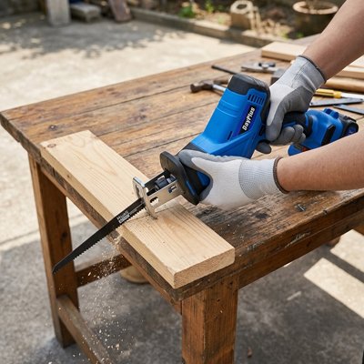Scie sabre Système de fixation sans outil pour remplacer les lames en quelques secondes